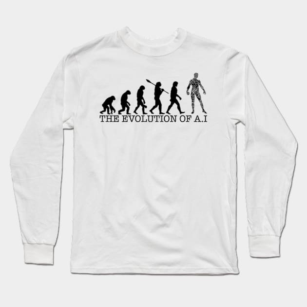 The Evolution Of A.I Long Sleeve T-Shirt by Worldengine